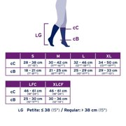 Jobst Relief Compression Stockings Unisex, Knee-High, Moderate, Closed Toe, Medium, Black, 1 Pair