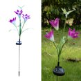 thumbnail image 2 of 2Pcs Solar Powered Lawn Light Multicolor Faux Silk Flower Driveway Deck Lawn Lamp for Outdoor, 2 of 7