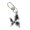 B, variant on Gothic & Butterfly Keychain, Zines Alloy Charm, Portable Accessory for Keys Bags Daily Use