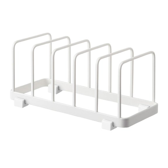 Pitycbo Dish Storage Rack Dish Drying Rack 5 Grid Multifunctional Bakeware Serving Tray White