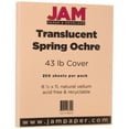 thumbnail image 2 of JAM Paper & Envelope Translucent Cardstock, 8.5 x 11, 250 per Pack, 43lb Spring Ochre, 2 of 2