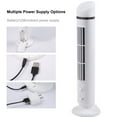 thumbnail image 2 of 15" Mini 360° Rotating Tower Fan with 2 Speed Settings, Stand Fan, Black and White, 2 of 8
