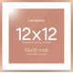 thumbnail image 1 of Homeforia Marco de fotos de 12 x 12, oro rosa, metal premium, marco de 12 x 12 con tapete para fotos de 10 x 10, marcos de 12 x 12 con tapete para fotos de 10 x 10, gancho de pared de vidrio templado, 1 of 1