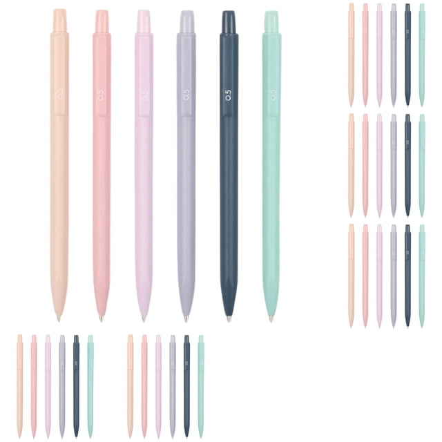 Mechanical Pencil 0.5Mm, Triangular Grip, Automatic Writing Pencil for Schol and Office, Durable Abs Plastic Body, 6-Pack (Type B)