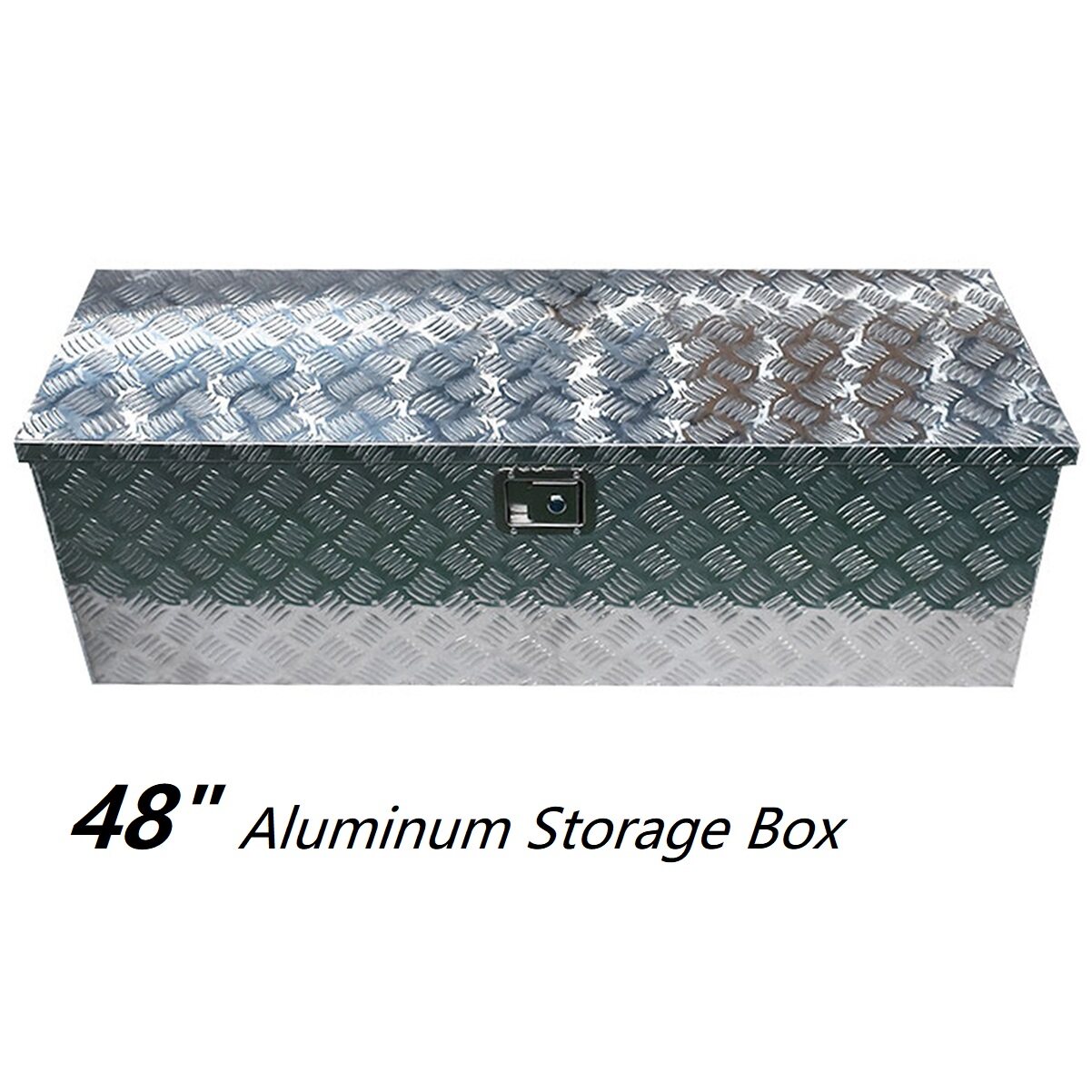 48 Aluminum Storage Box Toolbox w/ Lock & Keys, for Truck Pickup Trailer  Garage Indoor 