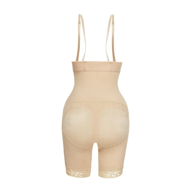 SBYOJLPB Women's Plus Size Shapewear Women's High Waist Alterable Button  Lifter Hip and Hip Tucks In Pants Beige 16(XXXXL)
