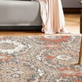 thumbnail image 5 of 8' X 10' Rust Floral Stain Resistant Area Rug, 5 of 8