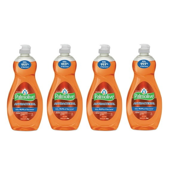 Palmolive Antibacterial Ultra Dish Wash Liquid, Orange, 20 Oz, 4 Pack