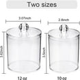 thumbnail image 2 of SNNROO Lot de 4 Distributeurs de Cotons-Tiges - Tampons Ronds en Plastique Transparent avec Couvercles pour Rangement et Organisation de Salle de Bain, 2 of 8