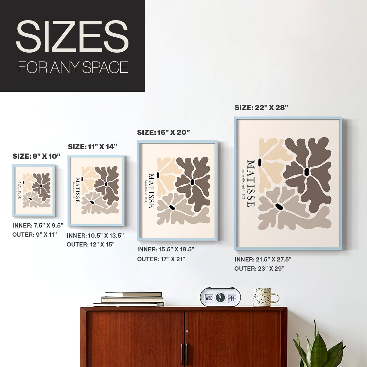 Matisse CCXLIX in Solid Wood 8 x 10 Framed Print