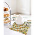 thumbnail image 4 of Orange Lemons Kitchen Dish Towels for Drying Dishes Set of 3, Summer Botanical Farmhouse Vintage Art Rustic Waffle Weave Microfiber Hand Tea Bathroom Towels Quick Dry & Absorbent Towel 12x12, 4 of 7
