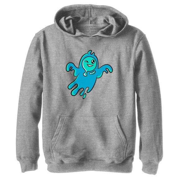 Boy's Fortnite Rippley Ghost Pull Over Hoodie Athletic Heather X Large