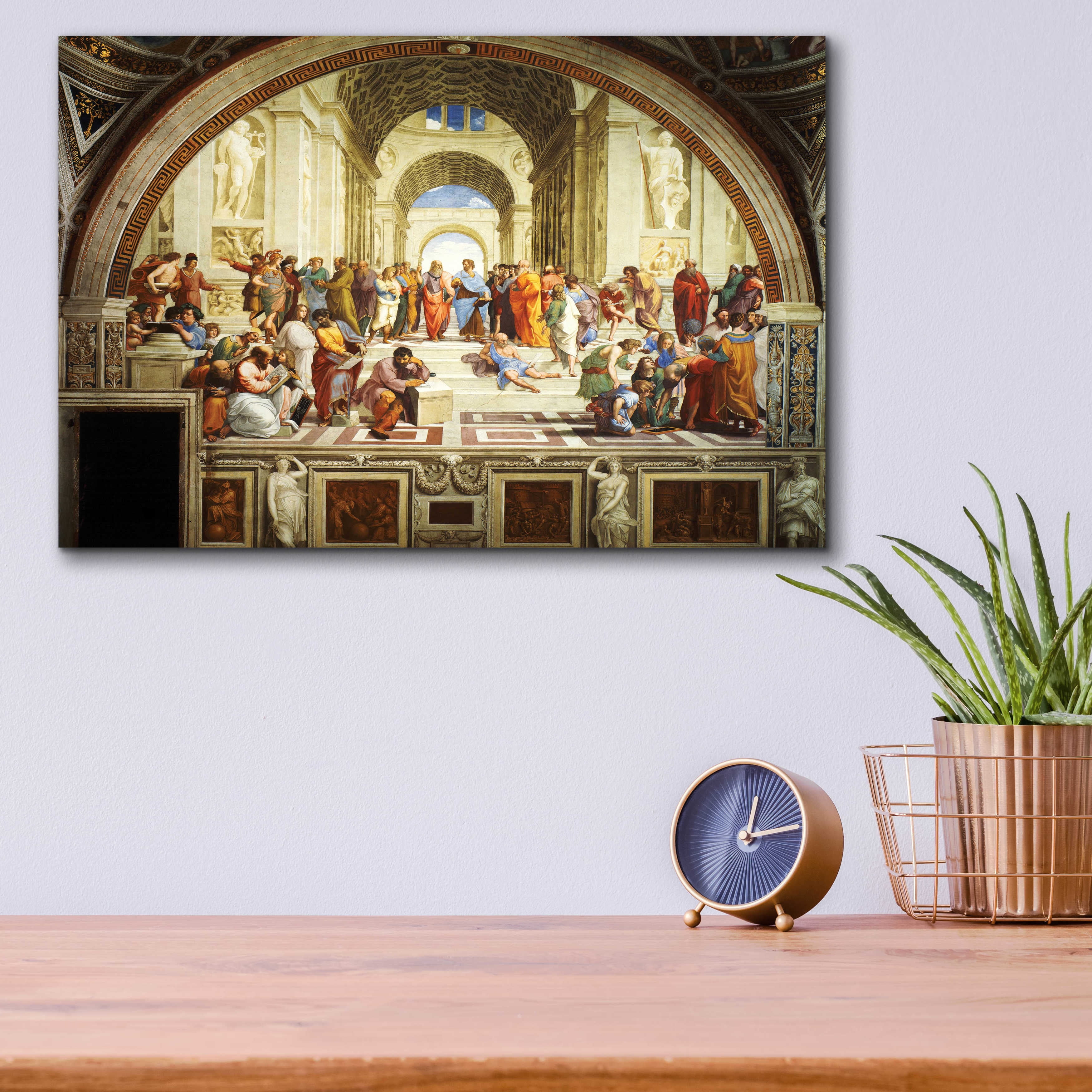 Epic Art 'The School of Athens' by Raphael, Acrylic Glass Wall Art