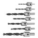 thumbnail image 5 of 7 piezas de brocas avellanadas para carpintería, herramienta de chaflán de 5 ranuras con llave hexagonal, 5 of 10