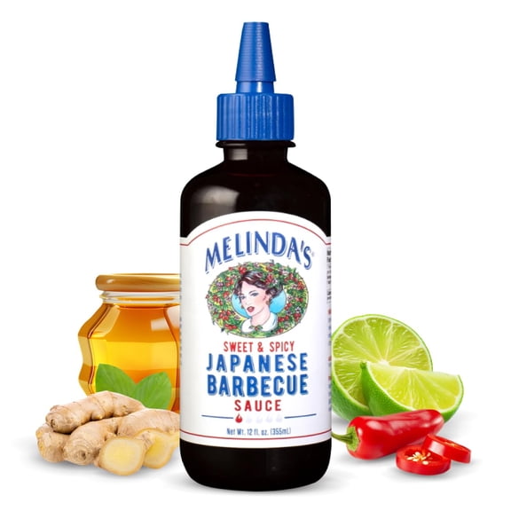 Melindas - Gourmet Japanese Spicy BBQ Sauce and Marinade - 12 Oz, Case of 6