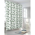thumbnail image 3 of Fsddascl Botanical Leaf Shower Curtain Set - 72" x 78" Washable Bathtub Curtain with 12 Hooks, Green Plant Watercolor Spring Summer Waterproof Fabric Stall Shower Curtains for Bathroom/Bathtub, 3 of 6