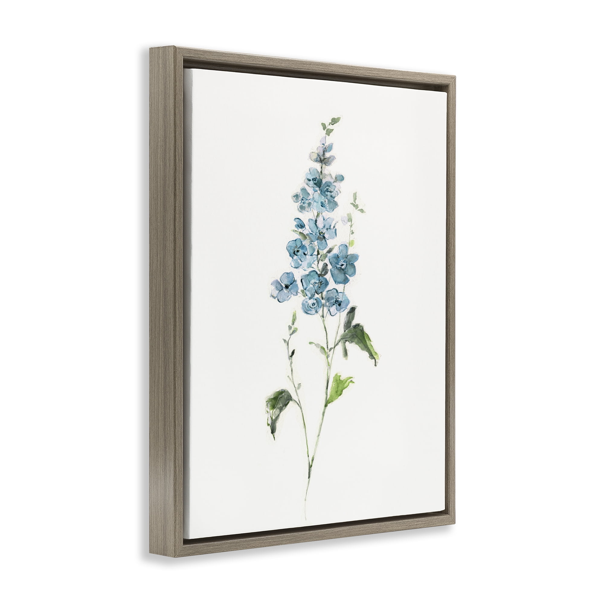 Stupell Industries Natural Spring Herbs Brown Framed Floater Canvas Wall Art, design by Sally Swatland