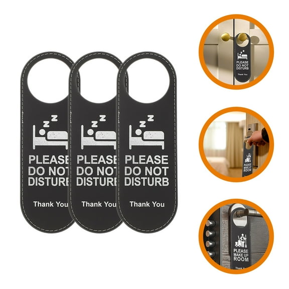 3Pcs Do Not Disturb Door Sign Make Up Room Door Signs Hotel Door Hanger Signs Double Side Door Sign