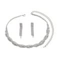 thumbnail image 2 of Conjunto de Joyería de Boda Yinane Collar y Pendientes Brillantes, 2 of 8