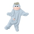 thumbnail image 6 of Funny Big Mouth Monster Adult Onesie with Comb Prop, Silly Plush Hooded Jumpsuit Pajamas, Oversized Fleece One Piece Sleepwear, Cozy Loungewear Outfit for Adults, Family Matching and Pajama Party, 6 of 7