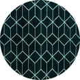 thumbnail image 1 of Ahgly Company Indoor Round Abstract Light Blue Modern Area Rugs, 3' Round, 1 of 4