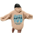 thumbnail image 4 of XINXIAOO Womens Hoodie Trust in the Lord Hoodies Graphic Hoodie Oversized Pullovers for Women Women's Fall Jacket Clothes for Women, 4 of 9