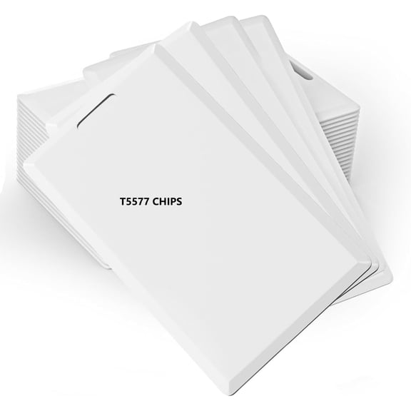Anykoon 10 pcs smart RFID card with chips T5577  125khz  Rewritable Blank PVC CARD Proximity Cards Compatible with 1386 1326 H10301 Format Readers and Access Control Systems,Thin Card