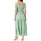 thumbnail image 3 of INSPIRE CHIC Vestido Midi con Mangas Abullonadas y Volantes para Mujer, Talla XL, Verde Claro, 3 of 6