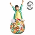 thumbnail image 3 of Fitness Storage Toy Bag Chair, Healthy Lifestyle Colorful Spots Green Tea Cereals Water Walks Retro, Stuffed Animal Organizer Washable Bag, Small Size, Multicolor, by Ambesonne, 3 of 3
