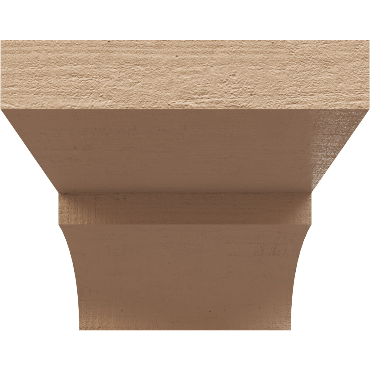 6"W x 12"D x 6"H Wide Monterey Rough Cedar Woodgrain TimberThane Corbel, Primed Tan