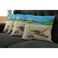 thumbnail image 5 of Ambesonne Summer Throw Pillow Cover 4 Pack, Sunshine Sand Waves, 16", Multicolor, 5 of 5