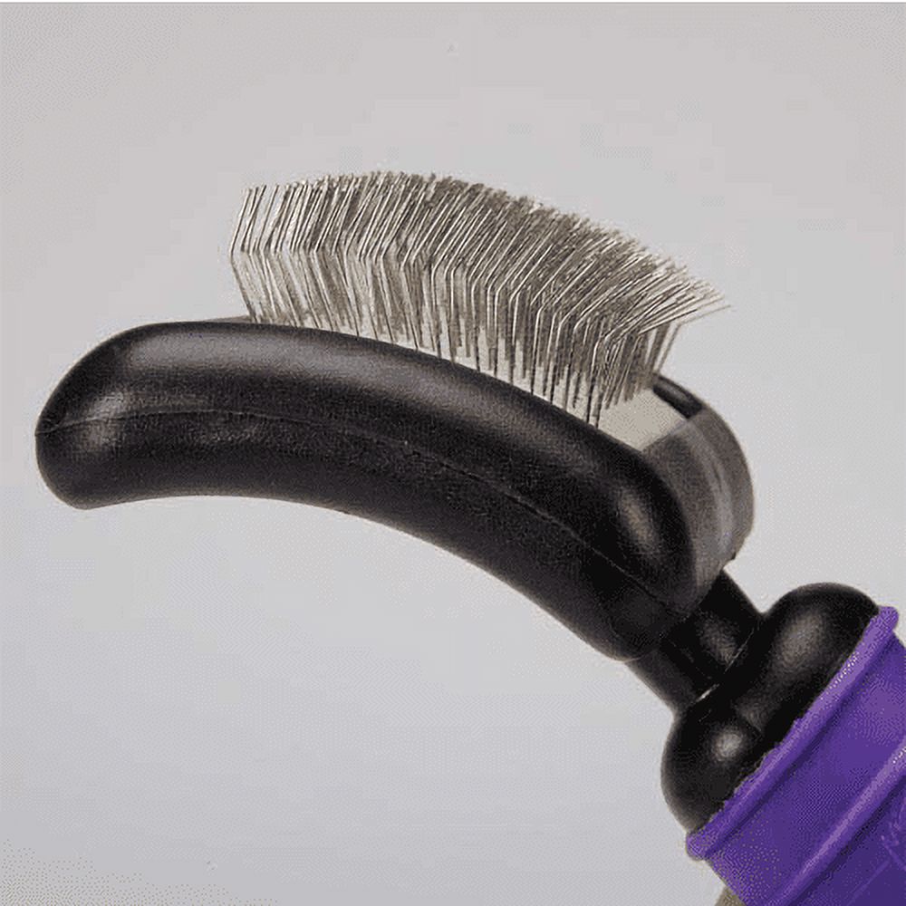 Pro-Slicker Lush Dog Grooming Brush - Purple, Small Size, Free Personalization