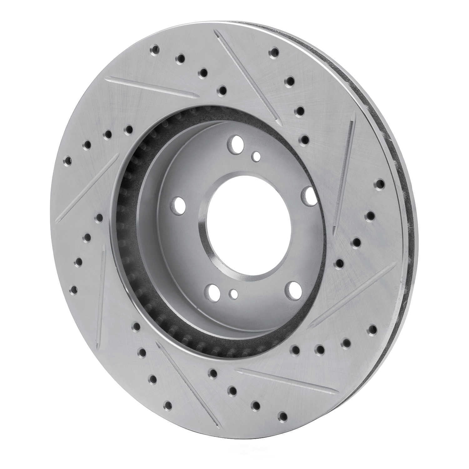 Dynamic Friction Company 631-59040L DFC Brake Rotor - Drilled And Slotted - Silver