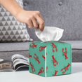 thumbnail image 4 of Kdxio Cartoon Lobsters 4 Print Tissue Box Cover,Square Decorative PU Leather Facial Paper Case Organizer Holder Dispenser for Bathroom,Night Stands,Desk,Car 5.2''X5.2''X5.2'', 4 of 6