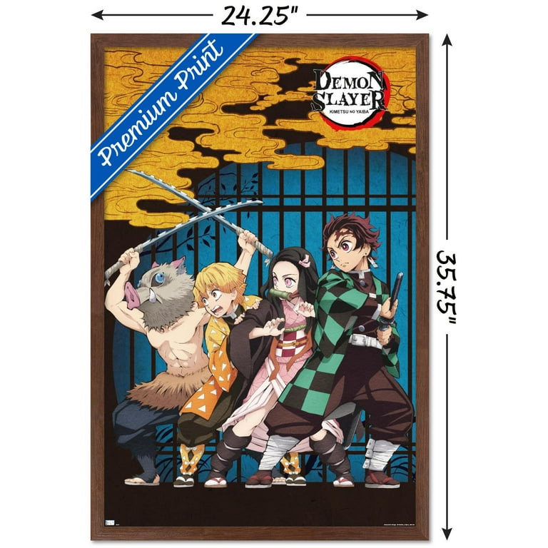 Demon Slayer - Group Art Wall Poster, 22.375