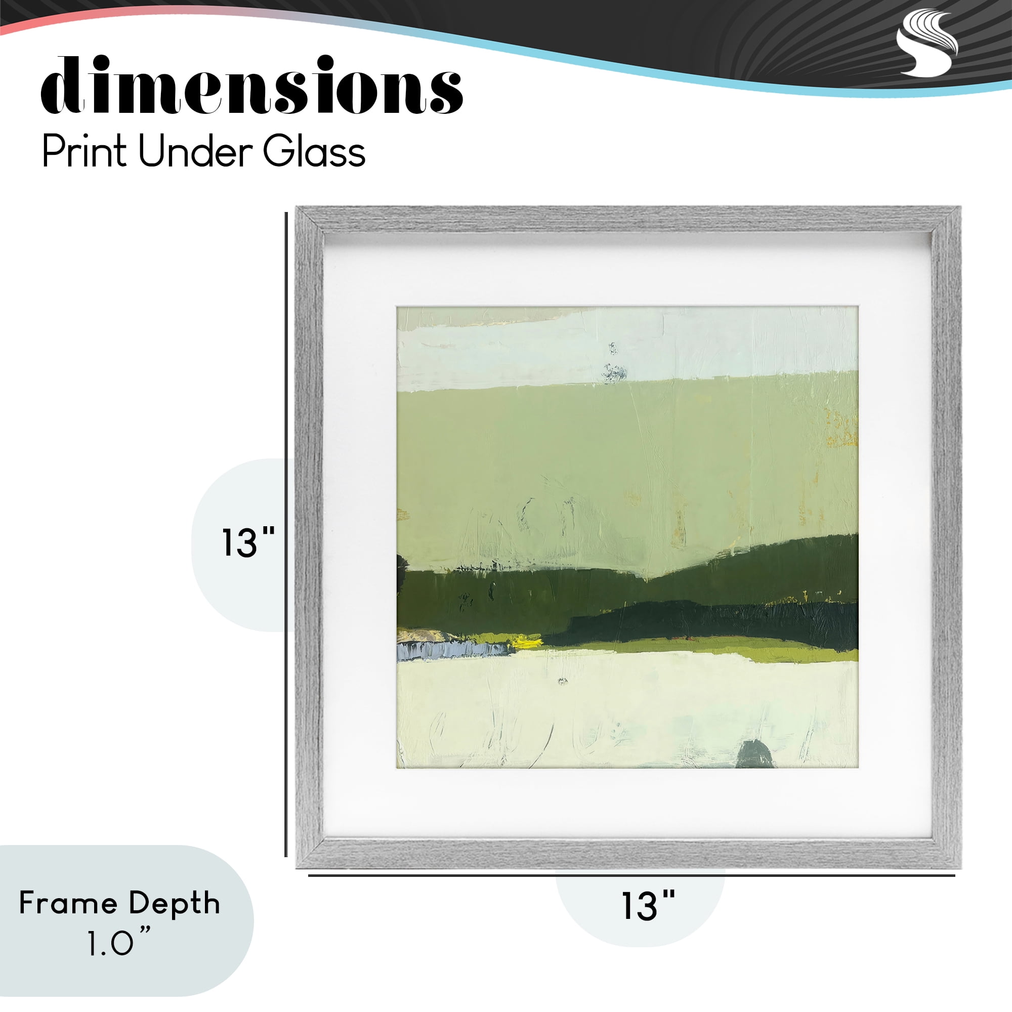 Stupell Industries Bloom Serene Layered Landscape Gray Framed Print Under Glass, design by Julia Foug