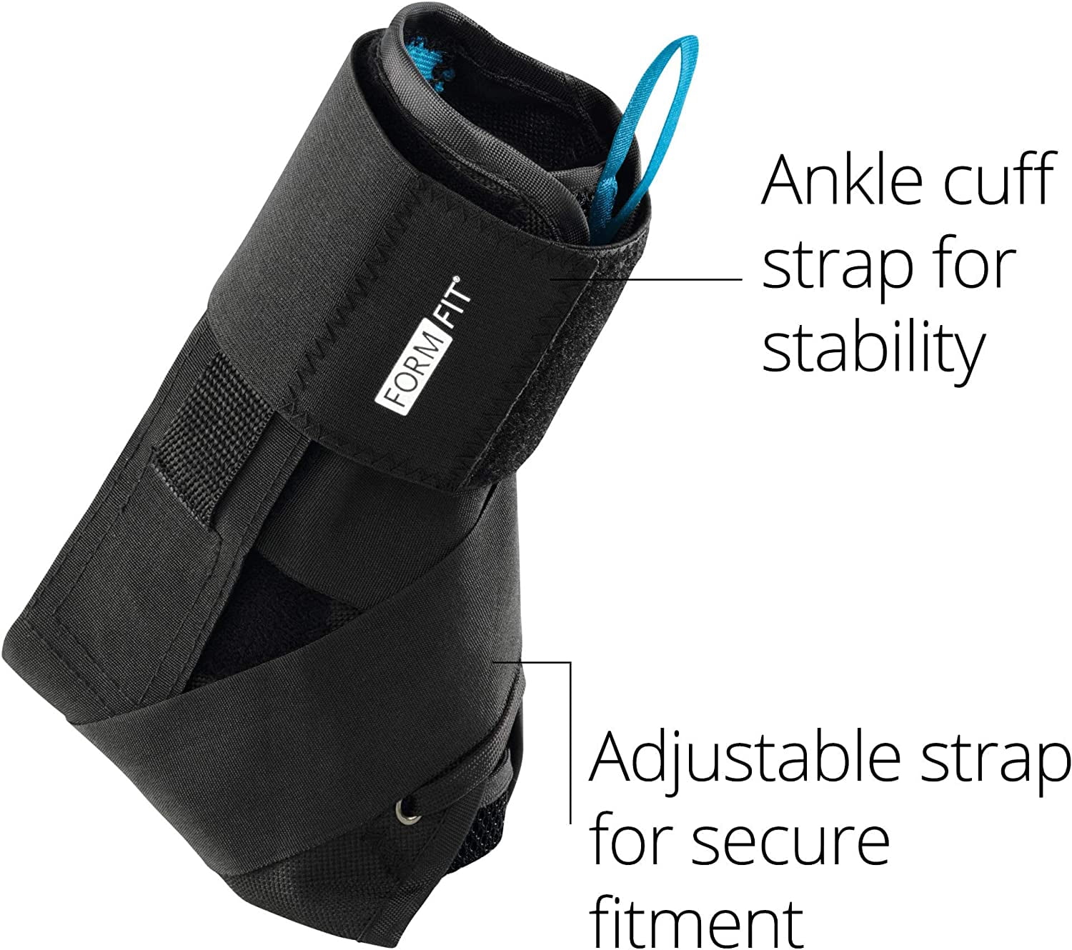 Ossur FormFit Ankle Brace with Speedlace & Figure 8 Straps | Single Pull Closure & Removable Semi-Rigid Stays | Ankle Immobilization Post Injury or Prophylactic Use | Durable Material | (X-Large)