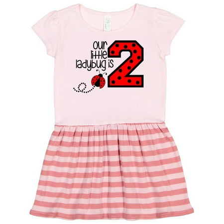 

Inktastic Our Little Ladybug is 2 Gift Toddler Girl Dress