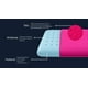 thumbnail image 2 of Paquete 2 Almohadas EBDreams Mold Gel Rosa Air Sense Estandar Suave Ergonómica Bambú El Bazar Store, 2 of 5