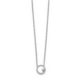 thumbnail image 2 of Primal Gold 14 Karat White Gold Diamond Open Circle 18-inch Necklace, 2 of 2