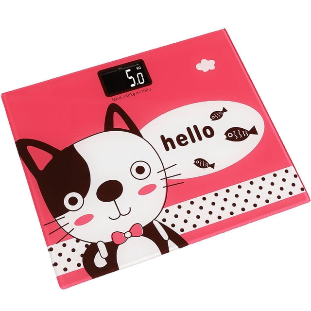 Digital Weight Scale, High Measurement Accuracy up to 50g, Calorie Center, Heart Rate Detection, Large LCD Display(New watermelon red)