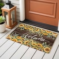 thumbnail image 4 of Sunflower Entryway Rug 2'x3'&nbsp; Non Slip Front Door Mats, Yellow Summer Botanical Wooden Farmhouse Entrance Rugs Indoor Outdoor Carpet, Washable Floor Mats Small Area Rug for Bedroom Kitchen, 4 of 8