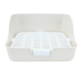 thumbnail image 2 of Small Animal Rabbit Toilet Tray, Bedding Cage Cleaning Tool Gray 11x11x8in, 2 of 8