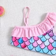 thumbnail image 4 of Emy Dola Baby Girls Two Piece Mermaid Bikini Sets Ruffle Adjustable Summer Beach Bathing Swimsuit 1-12 Years Kids Swimwear, 4 of 6