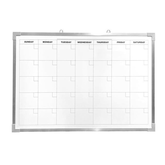 Calendario mensual de productos Whiteboard Flipside de 24 x 36 pulgadas