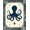 Blue Cream, Pattern 13, variant on Design&I 8'x10' Washable Area Rug Sleek Flatweave Pet Friendly Octopus Nautical Sea Creature Design With Marine Coral Reef Accents for King Size Bedroom, Under Bed