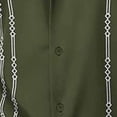thumbnail image 6 of Afuyipoi Men's Floral Button-Down Shirt,Stylish Print Turn-Down Collar Short Sleeve Army Green XL, 6 of 6