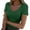 Army Green, variant on Women V Neck Ribbed Fitted Tight Tshirt Short Sleeve Shirt Basic Knit Top