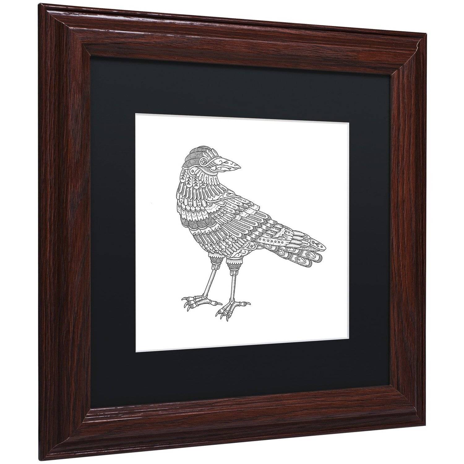 Trademark Fine Art 'Spirit Animals 7' Canvas Art by Filippo Cardu Black Matte, Wood Frame