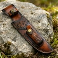 thumbnail image 3 of Handcrafted Leather Cutter Sheath Cutter Holder For Compacts Fixed Blade Outdoor Hand Stitched Water Resistant Design, 3 of 7